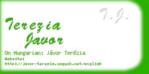 terezia javor business card